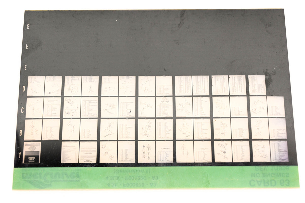 Mercruiser XY019-14 MC engines 4.3L-F000878-A3, 4.3LX-F001220-A3 Card 63 Microfiche