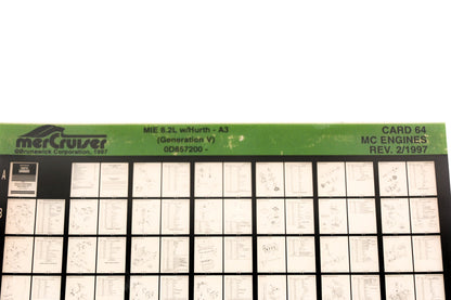 Mercruiser XY019-15 MC Engines MIE 8.2L W/Hurth-A3 0D857200 Gen V Card 64 Microfiche
