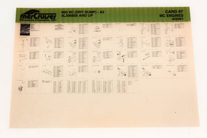 Mercruiser XY019-18 MC Engines 900 SC (Dry Sump)-A2 0L306805+ Card 67 Microfiche
