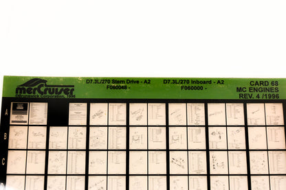Mercruiser XY019-19 D7.3L/270-A2 F060048, D7.3L/270-A2 F060000 Card 68 Microfiche