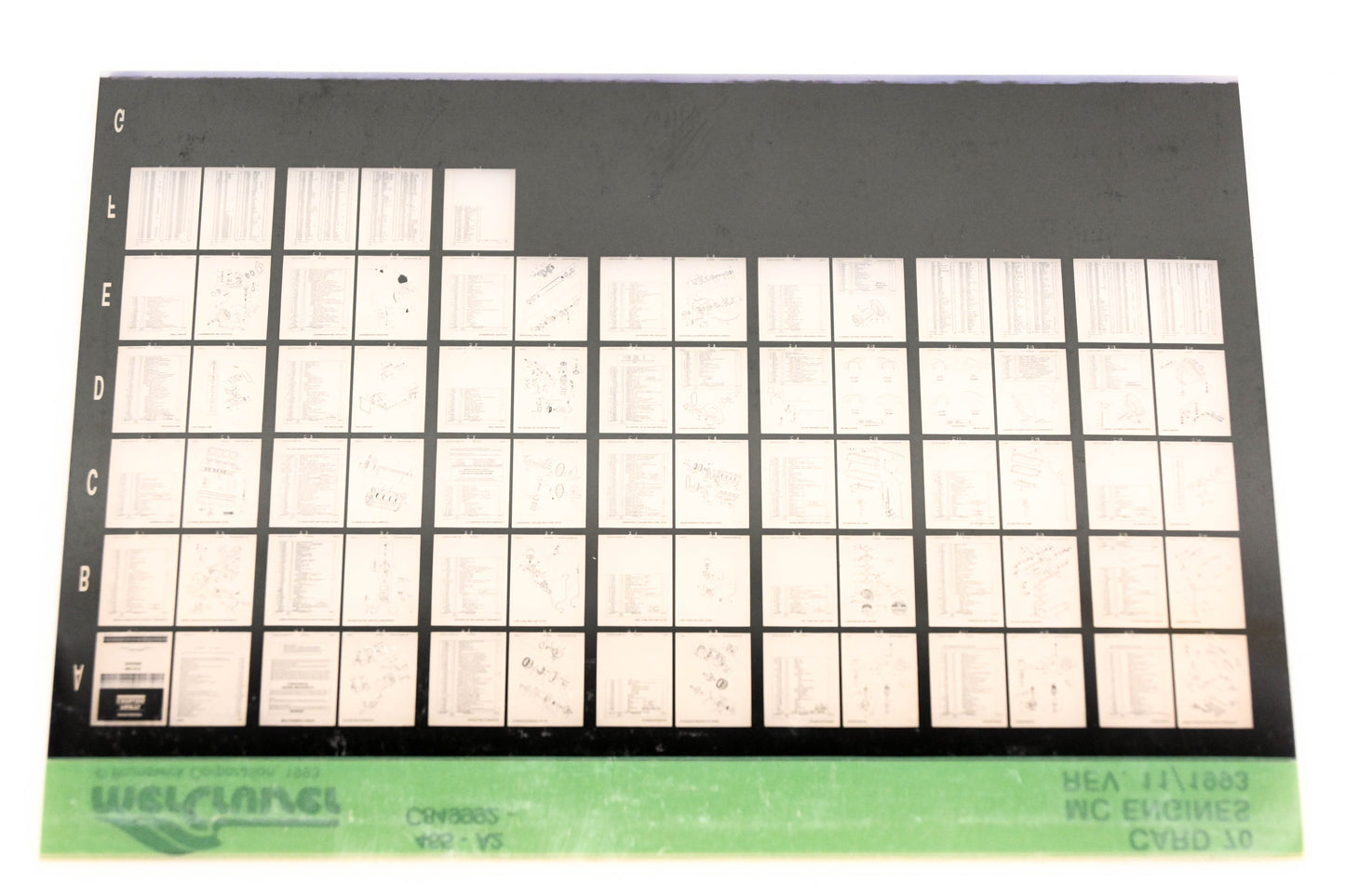 Mercruiser XY019-21 MC Engines 465-A2 C849992- Card 70 Microfiche
