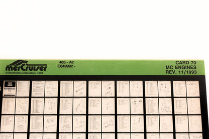 Mercruiser XY019-21 MC Engines 465-A2 C849992- Card 70 Microfiche