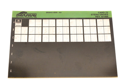 Mercruiser XY019-23 MC Engines Bravo I/II/III-A3 Card 72 Microfiche