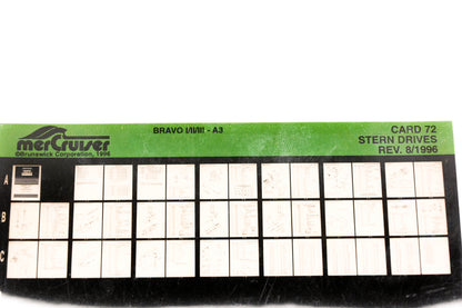 Mercruiser XY019-23 MC Engines Bravo I/II/III-A3 Card 72 Microfiche