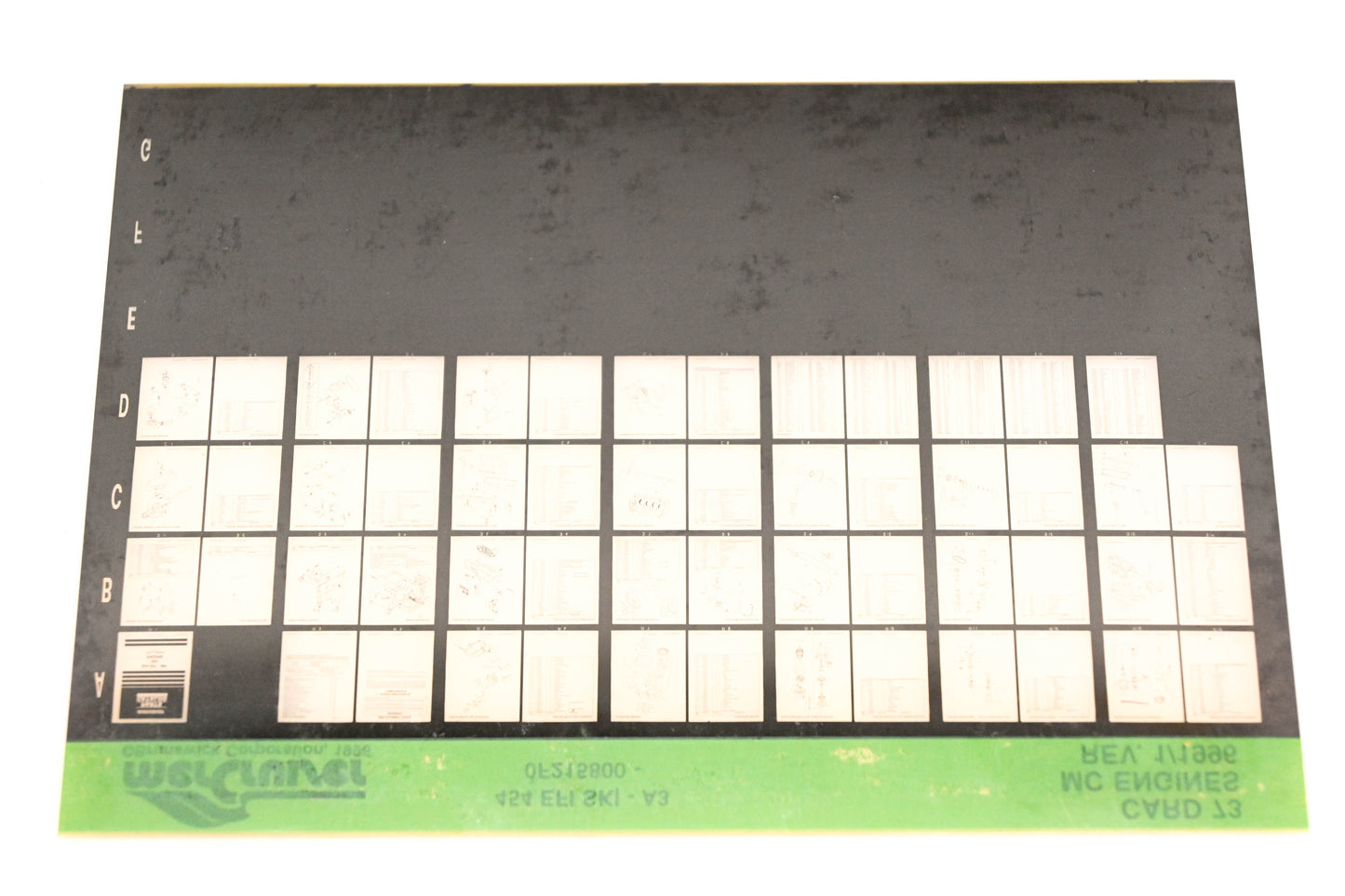Mercruiser XY019-24 MC Engines 454 EFI SKI-A3 0F215800- Card 73 Microfiche