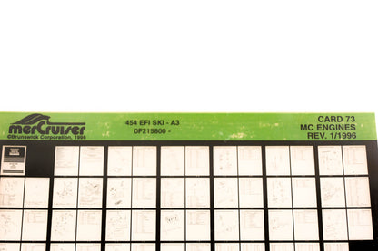 Mercruiser XY019-24 MC Engines 454 EFI SKI-A3 0F215800- Card 73 Microfiche