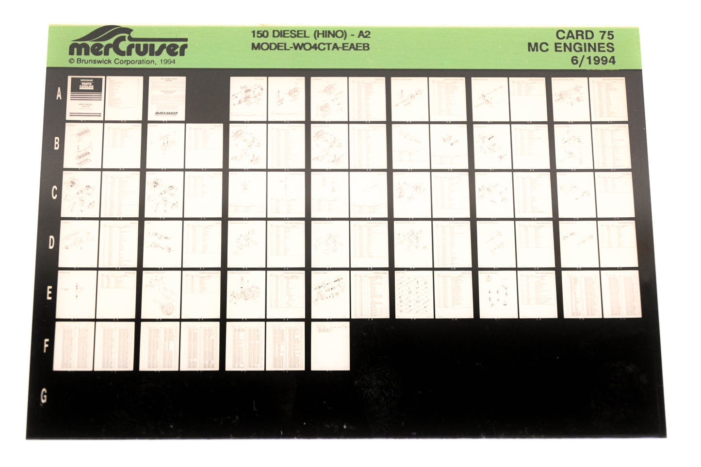 Mercruiser XY019-26 150 Diesel (HINO)-A2 MODEL-WO4CTA-EAEB Card 75 Microfiche