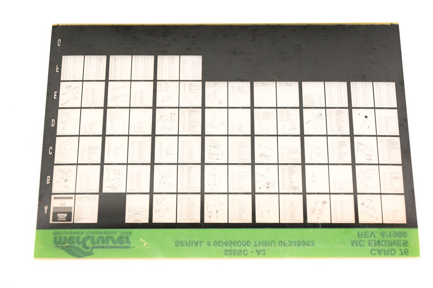 Mercruiser XY019-27 525SC-A2, 0D456000-0F348963 Card 76 Microfiche
