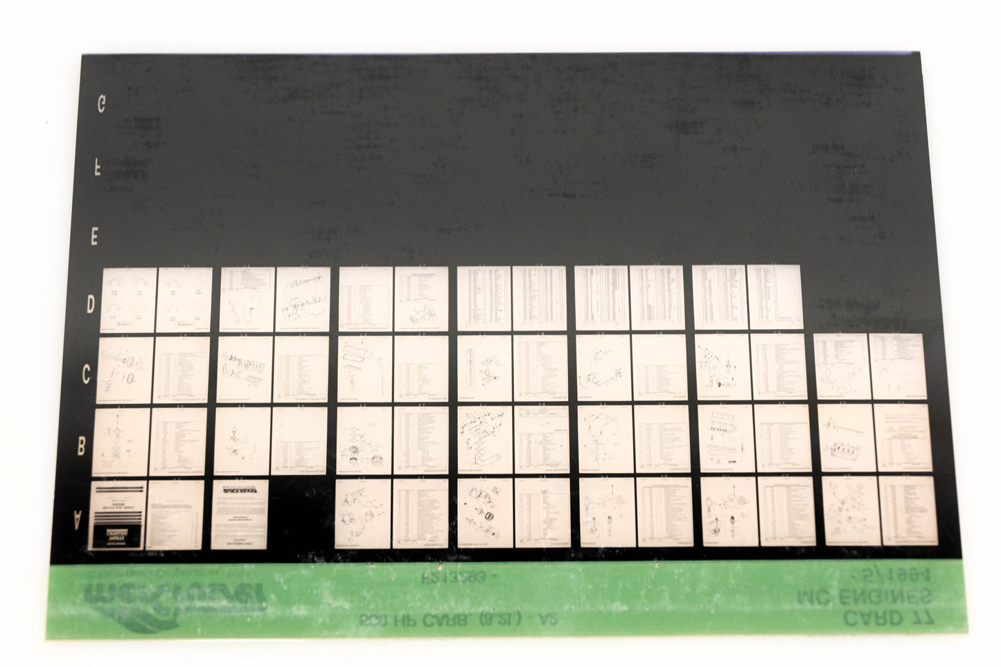 Mercruiser XY019-28 500HP Carb F213293 Card 77 Microfiche