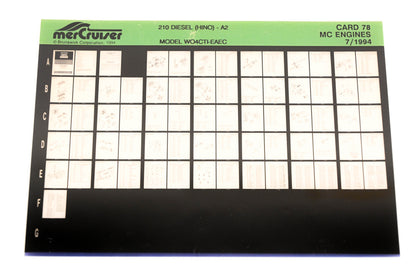 Mercruiser XY019-29 210 Diesel (HINO)-A2 MODEL WO4CTI-EAEC Card 78 Microfiche