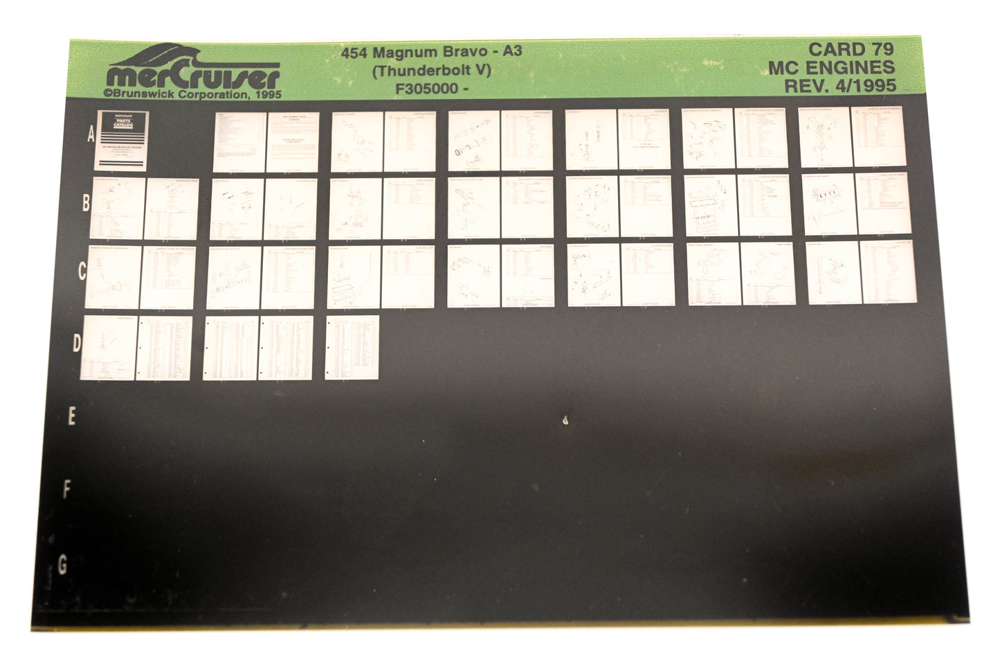 Mercruiser XY019-30 545 Magnum Bravo-A3 Thunderbolt V F305000- Card 79 Microfiche
