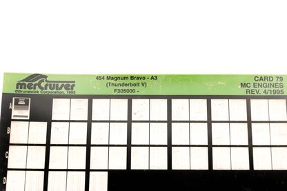 Mercruiser XY019-30 545 Magnum Bravo-A3 Thunderbolt V F305000- Card 79 Microfiche