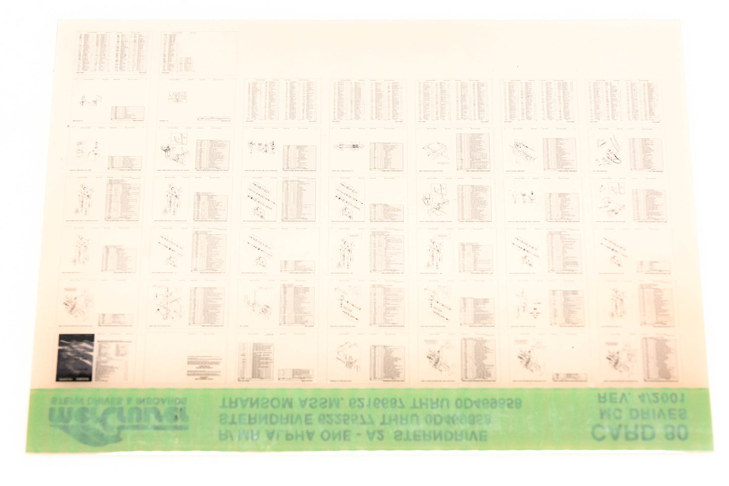 Mercruiser XY019-31 R/MR Alpha One-A2 6225577-0D469858, 6216687-0D469858 Card 80 Microfiche