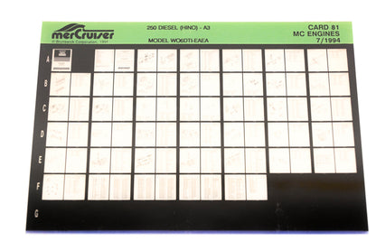 Mercruiser XY019-32 250 Diesel (HINO)-A3 MODEL WO6DTI-EAEA Card 81 Microfiche