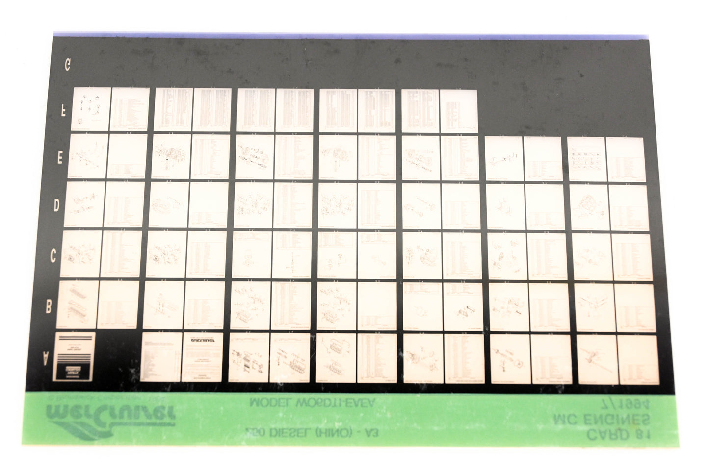 Mercruiser XY019-32 250 Diesel (HINO)-A3 MODEL WO6DTI-EAEA Card 81 Microfiche