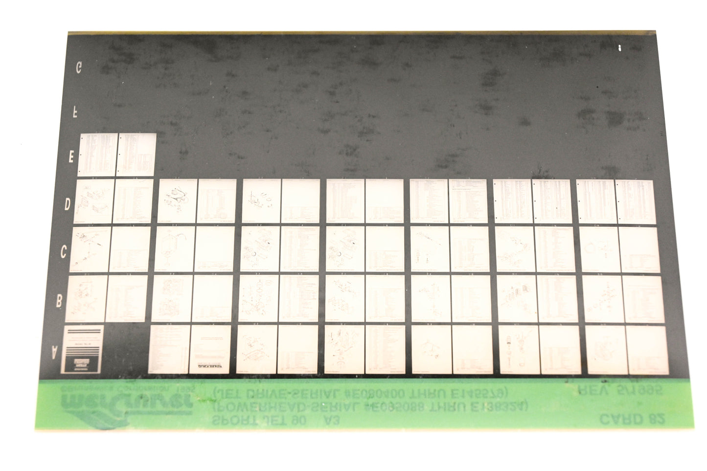 Mercruiser XY019-33 Sport Jet 90-A3 E095088-E138324, E80400-E145579 Card 82 Microfiche
