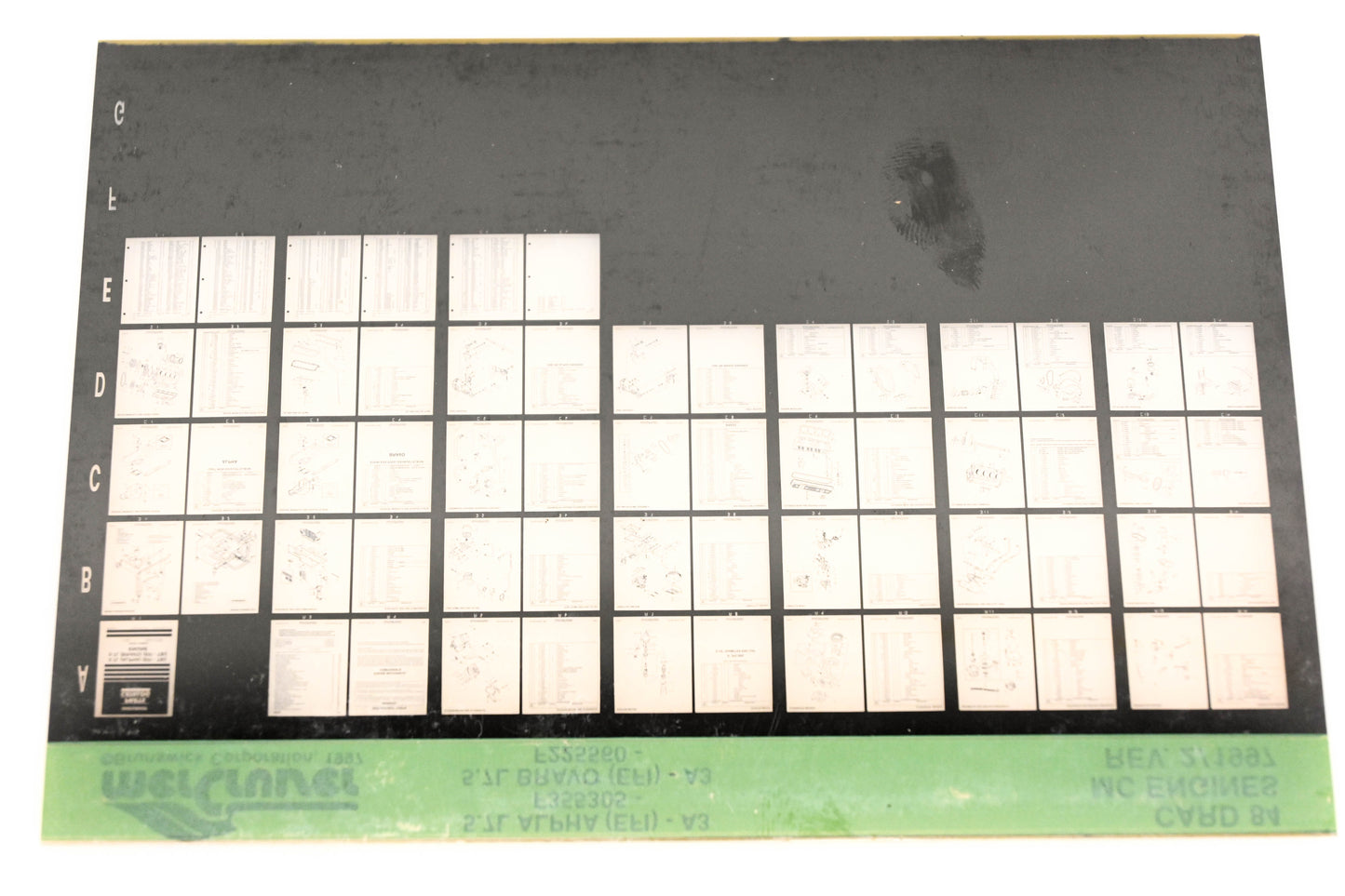 Mercruiser XY019-35 5.7L Alpha/Bravo (EFI)-A3 F355305- F225560- Card 84 Microfiche