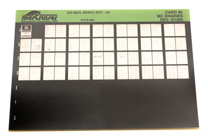Mercruiser XY019-36 MC Engines 350 Magnum Bravo (EFI)-A3 F415189- Card 85 Microfiche