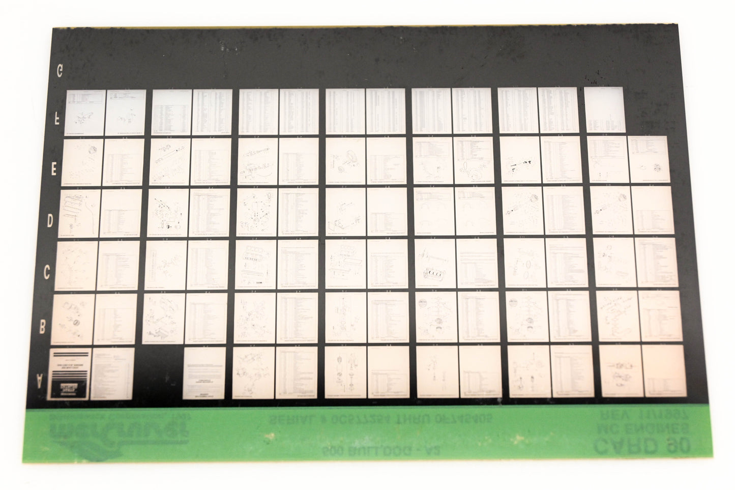 Mercruiser XY019-41 MC Engines 500 Bulldog-A2 0C577254 - 0F745405 Card 90 Microfiche