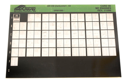 Mercruiser XY019-46 MC Engines 350 CID ( Carburetor)-A3 OF601000- Card 95 Microfiche