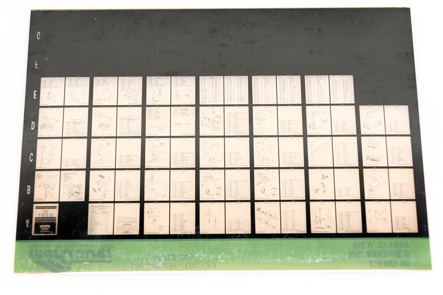 Mercruiser XY019-47 MC Engines 350 CID (EFI-TBI)-A3 0F752400 Card 96 Microfiche