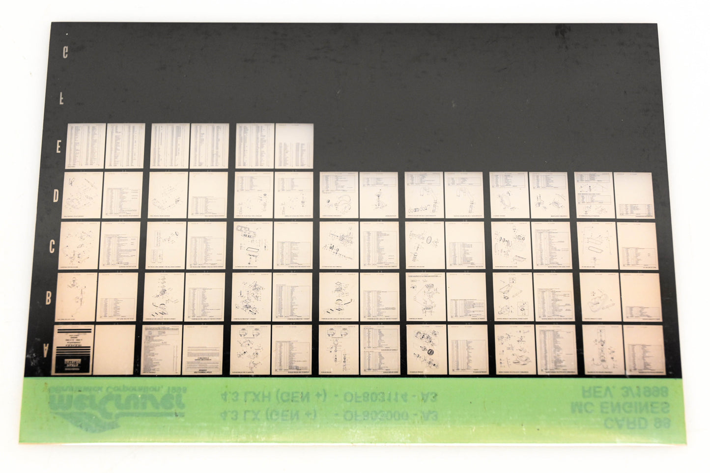 Mercruiser XY019-49 MC Engines 4.3LX/LXH OF803000, OF803114 A3 Card 98 Microfiche