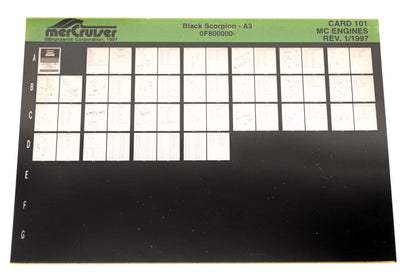 Mercruiser XY019-52 MC Engines Black Scorpion 0F800000 Card 101 Microfiche