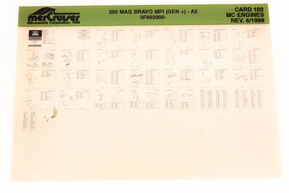 Mercruiser XY019-53 MC Engines Magnum Bravo MPI-A2 0F602000 Card 102 Microfiche