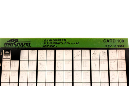 Mercruiser XY019-59 262 Magnum EFI Alpha/Bravo-A3 0F803800 Card 108 Microfiche