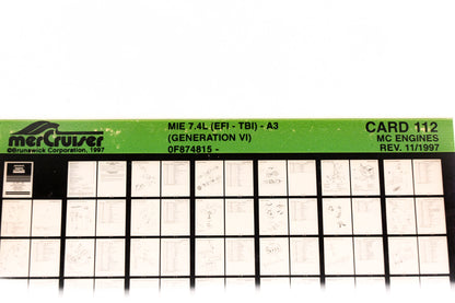 Mercruiser XY019-63 MIE 7.4L (EFI-TBI)-A3 0F874815 Card 112 Microfiche