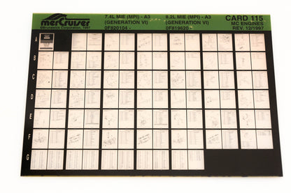 Mercruiser XY019-66 7.4L MIE (MPI)-A3, 8.2L MIE (MPI)-A3 Card 115 Microfiche