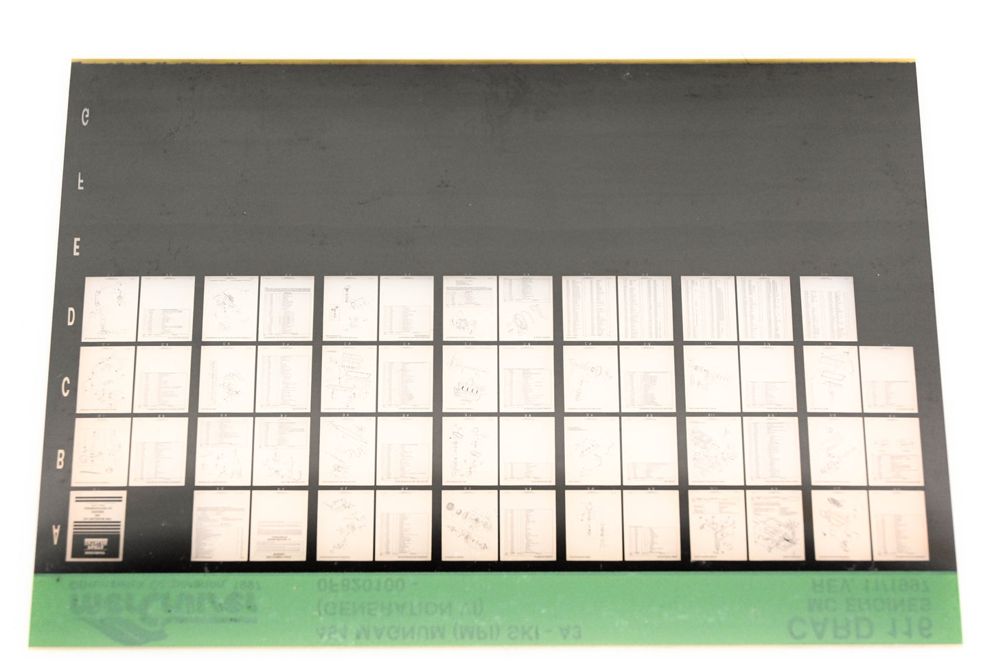 Mercruiser XY019-67 454 Magnum (MPI) SKI-A3 0F820100 Card 116 Microfiche