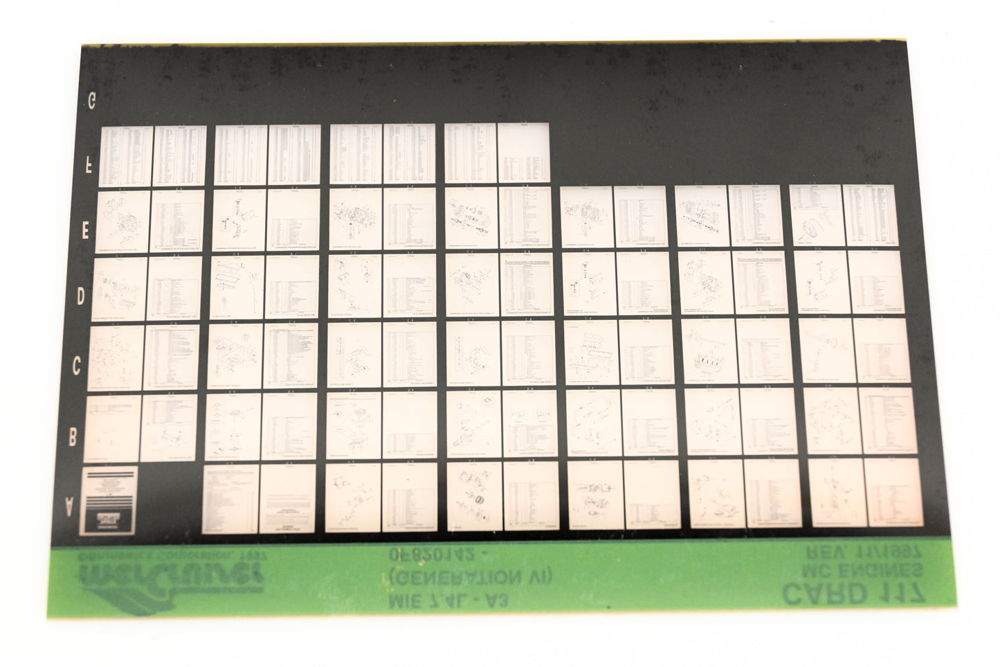Mercruiser XY019-68 MIE 7.4L-A3 Gen VI 0F820142 Card 117 Microfiche
