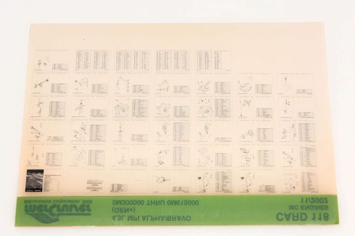 Mercruiser XY019-69 4.3L MPI Alpha/Bravo 0M300000 - 0M615000 Card 118 Microfiche