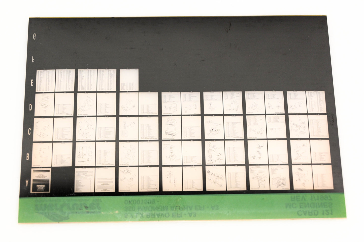 Mercruiser XY019-72 5.7LX Bravo EFI-A3, 350 Magnum Alpha EFI-A3 Card 121 Microfiche
