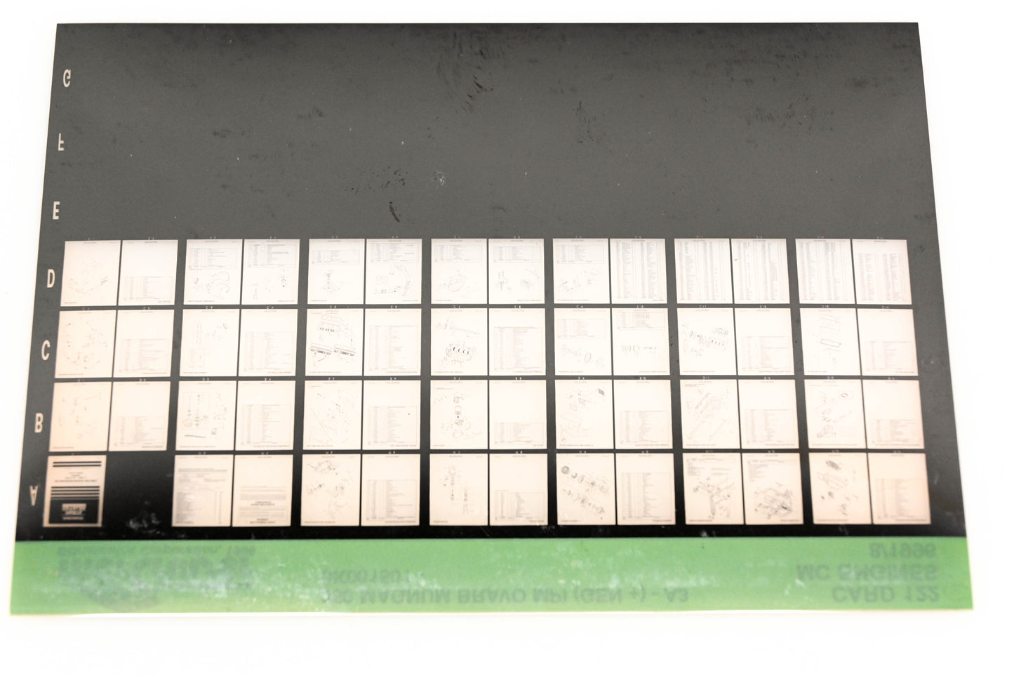 Mercruiser XY019-73 350 Magnum Bravo MPI-A3 0K001501 Card 122 Microfiche