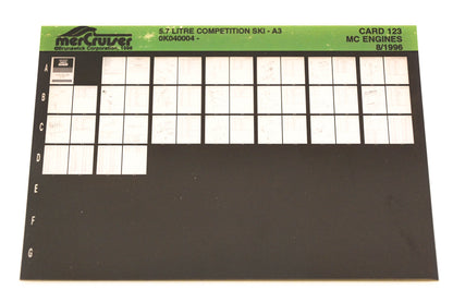 Mercruiser XY019-74 5.7L Competition Ski-A3 0K040004 Card 123 Microfiche