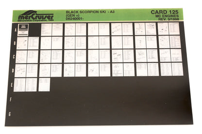 Mercruiser XY019-76 MC Engines Black Scorpion Ski-A3 0K040001- Card 125 Microfiche