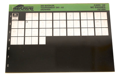 Mercruiser XY019-79 350 Magnum Tournament Ski-A3 0K040400 Card 128 Microfiche
