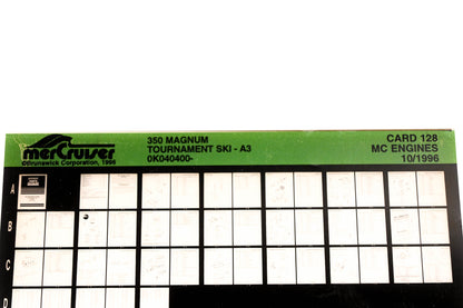 Mercruiser XY019-79 350 Magnum Tournament Ski-A3 0K040400 Card 128 Microfiche