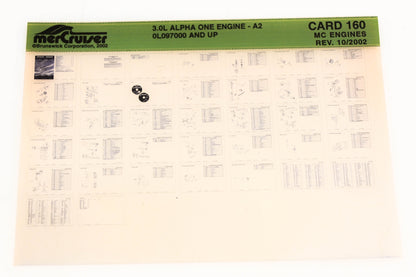 Mercruiser XM020-10 3.0L Alpha One-A2 0L097000+ Card 160 Microfiche