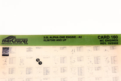 Mercruiser XM020-10 3.0L Alpha One-A2 0L097000+ Card 160 Microfiche