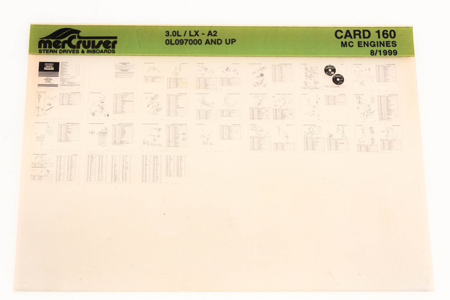 Mercruiser XM020-11 3.0L/LX-A2 0L097000+ Card 160 Microfiche