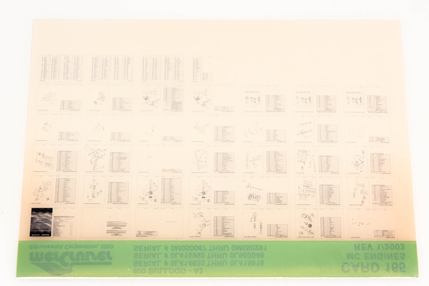Mercruiser XM020-13 500 Bulldog-A2 0L414620 - 0L415915 Card 165 Microfiche