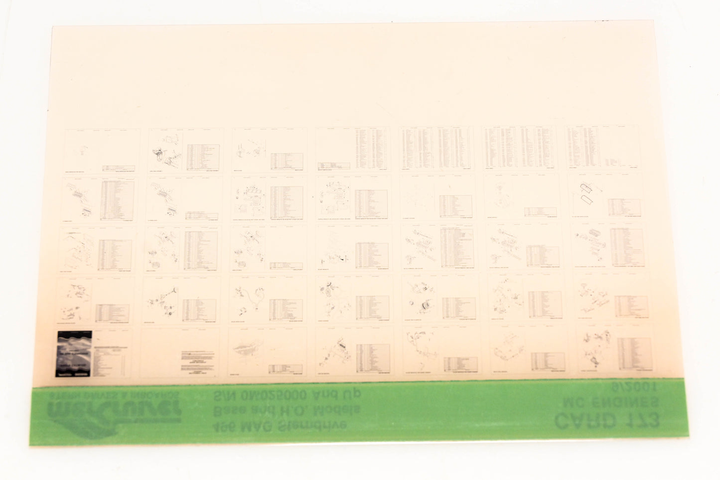 Mercruiser XM020-14 496 Magnum Stern Drive Base & H.O. 0M025000+ Card 173 Microfiche