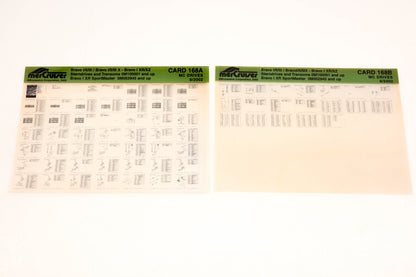Mercruiser XM020-16 Bravo I/II/III- I/II/IIIX, XR/XZ, XR SportMaster Card 168A/B Lot