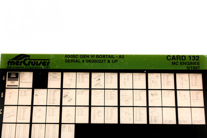 Mercruiser XM020-17 600SC Gen VI Bobtail-A2 0K000227+ Card 132 Microfiche