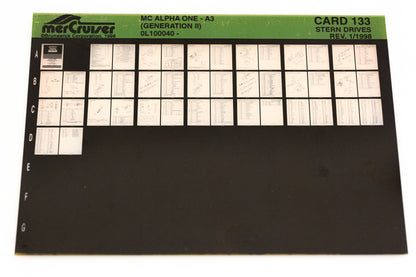 Mercruiser XM020-18 MC Alpha One-A3 Gen II 0L100040- Card 133 Microfiche