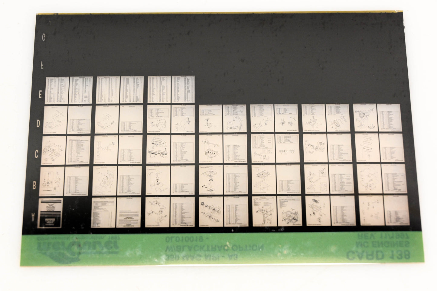 Mercruiser XM020-23 350 Magnum MPI-A3 Blacktrac Option L010019 card 138 Microfiche