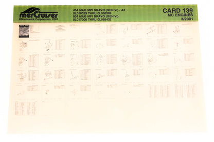 Mercruiser XM020-24 454 Magnum MPI Bravo-A2, 502 Magnum MPI Bravo Card 139 Microfiche